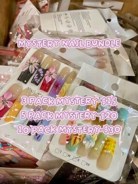 Mystery handmade reusable salon-quality press on nail bundle!